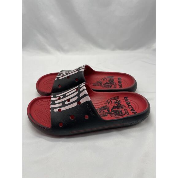 Crocs X Star Wars Darth Vader Unisex Size M5 W7 Black Red Slide Sandals - Picture 2 of 10